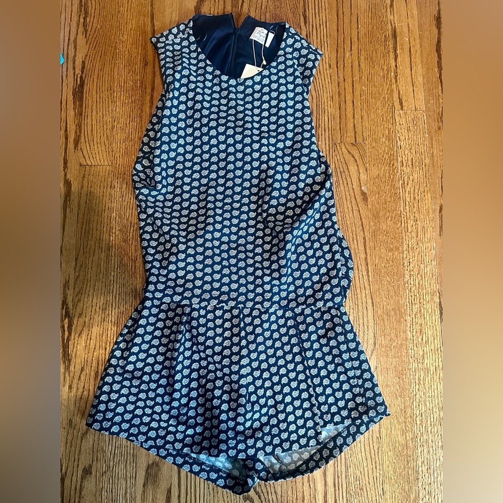 Zara Navy Print Skort Romper Size Small